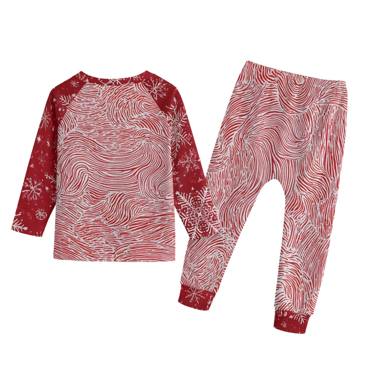 Unisex Kid's Knitted Christmas Pajamas Fleece Set. For boys or Girls Matching Christmas Sweater or Pajama. WickedYo.