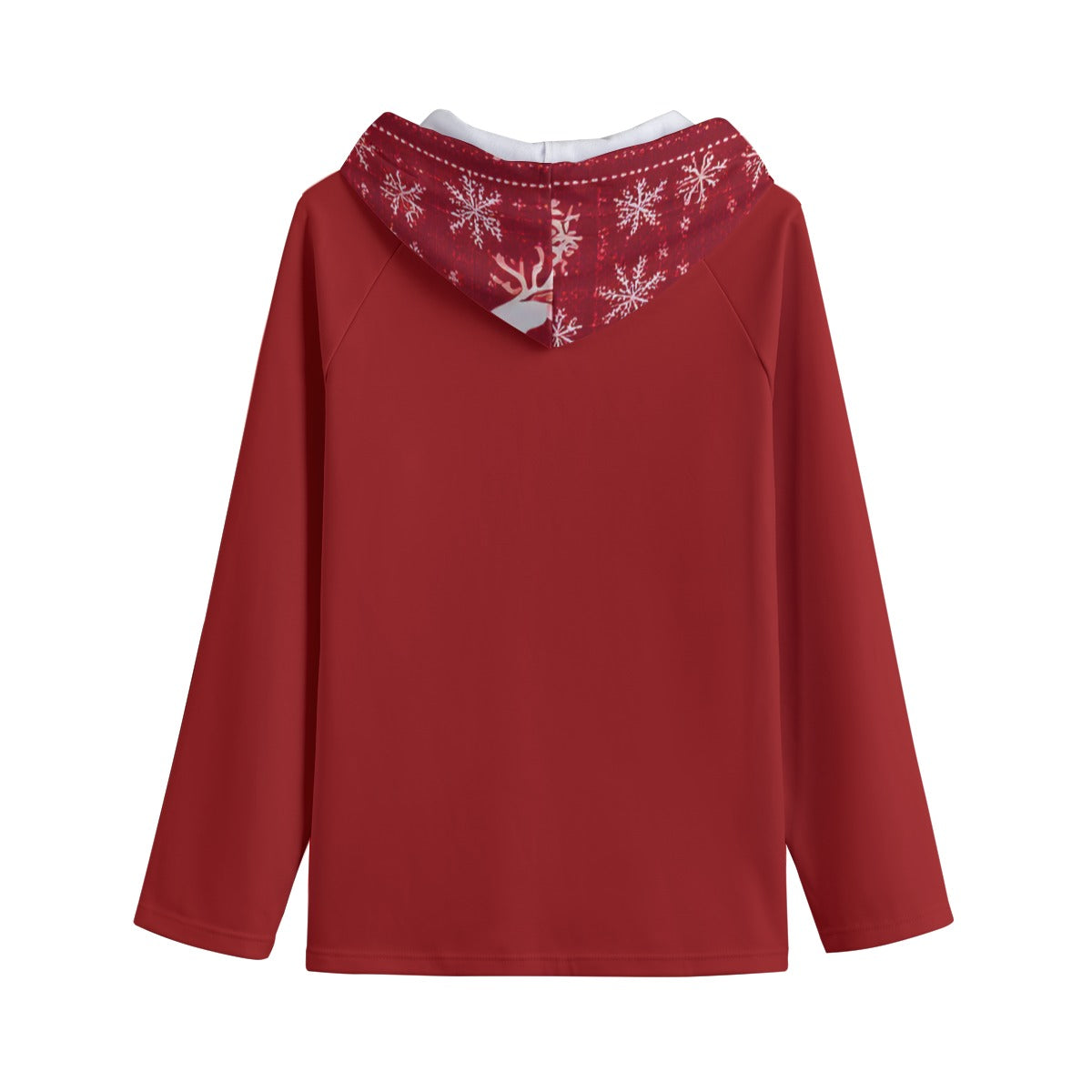 Women's Christmas Hoodie with Pocket. Christmas Sweater Option. Snowflakes, Reindeer Design. WickedY