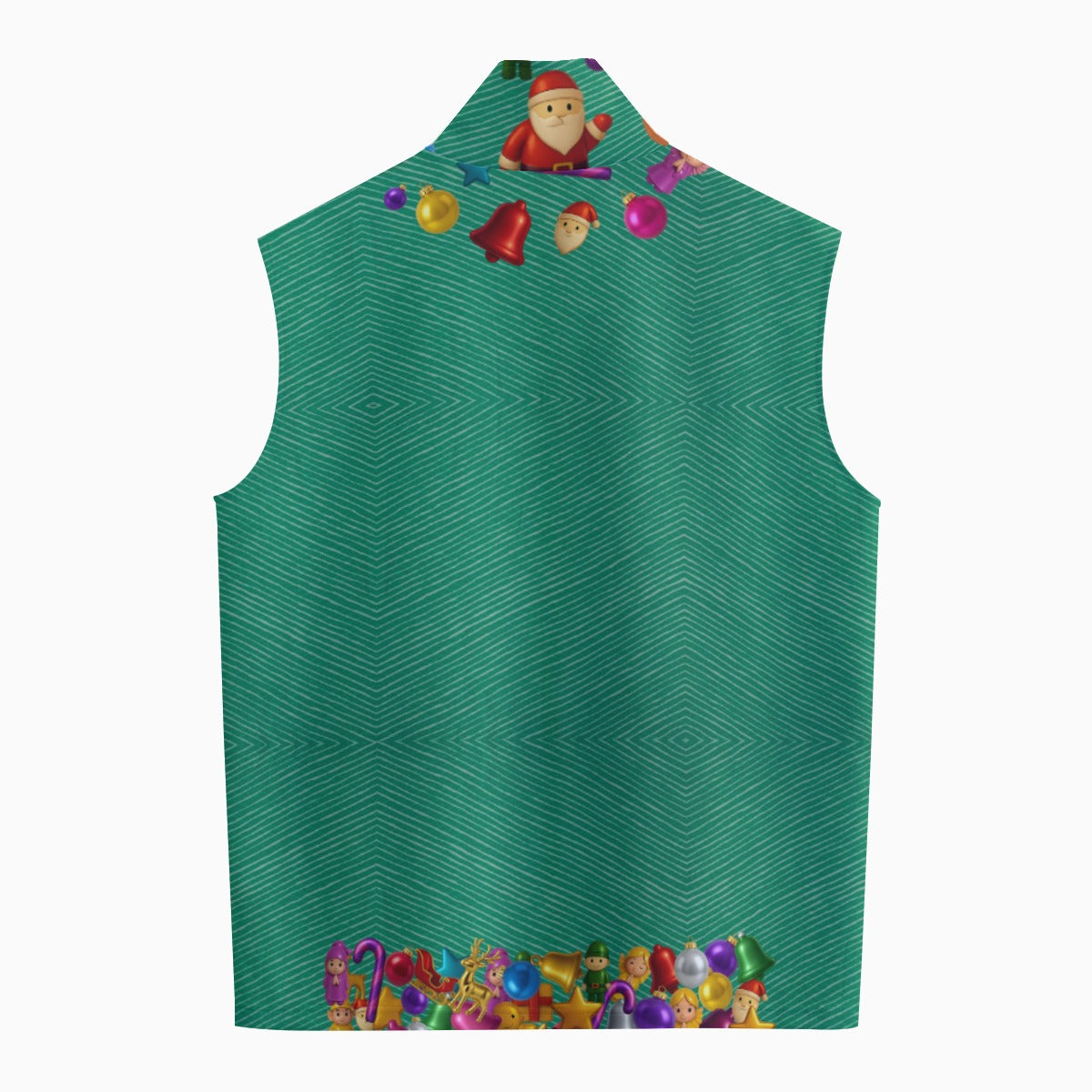 Men's Stand-up Collar Christmas Vest. Christmas Party Jacket or Sweater by WickedYo.