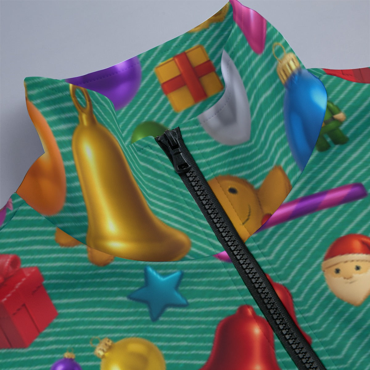 Men's Stand-up Collar Christmas Vest. Christmas Party Jacket or Sweater by WickedYo.