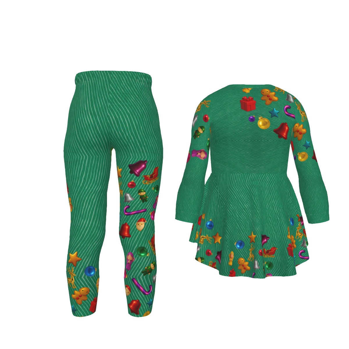 Green "Merry Christmas" Pajamas for Parents & Children. Matching Christmas Sweater, Pajamas options for the Family. From WickedYo.