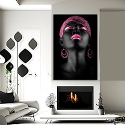 african-woman-wall-canvas-pink-beads-living-room-art-stunningwall-art-wickedyo4