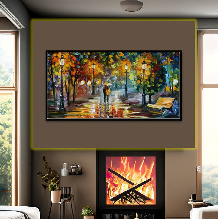bedroom-oil-painting-home-decor-canvas-wall-art-canvas-street-rainy-evening-wickedyo1269fireplacecu