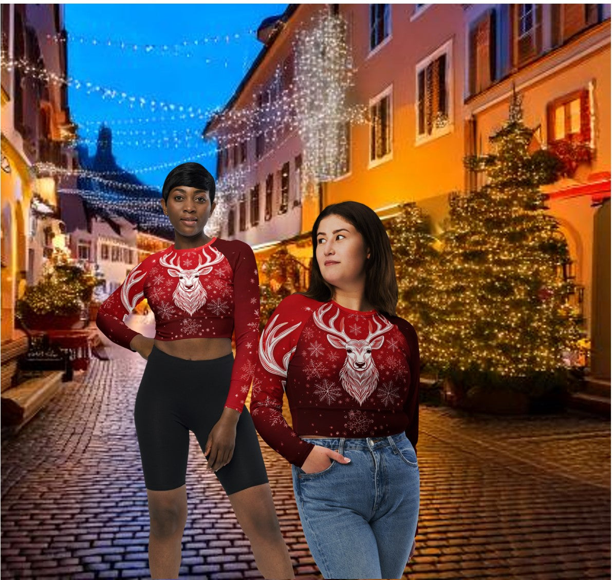 christmas-cropped-top-deep-red-party-top-reindeer-snowflakes-design-pullover-party-sweater-top-wickedyo_2