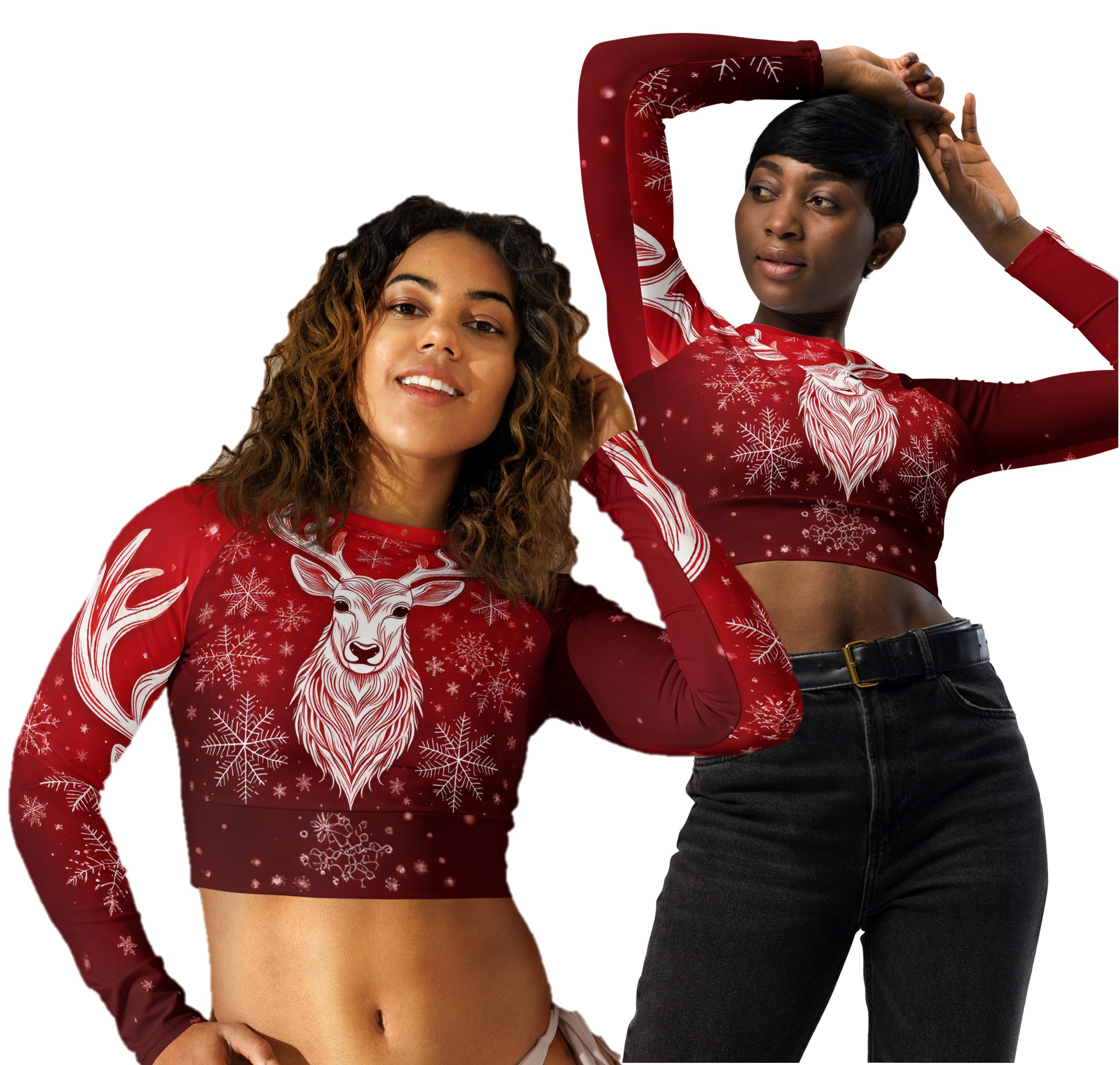 christmas-cropped-top-deep-red-party-top-reindeer-snowflakes-design-pullover-party-sweater-top-wickedyo_4
