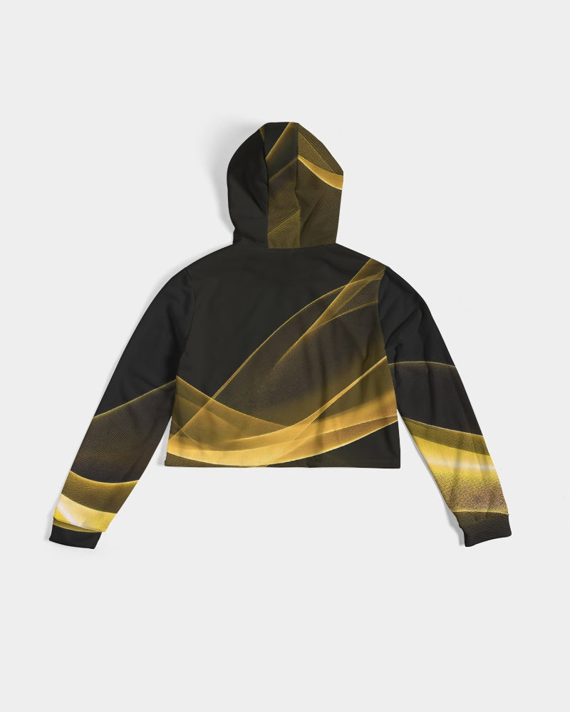 Dusty Black Cropped Hoodie for Girls. Mustard Gym Top. Streetstyle, Party Hoodie. WickedYo.