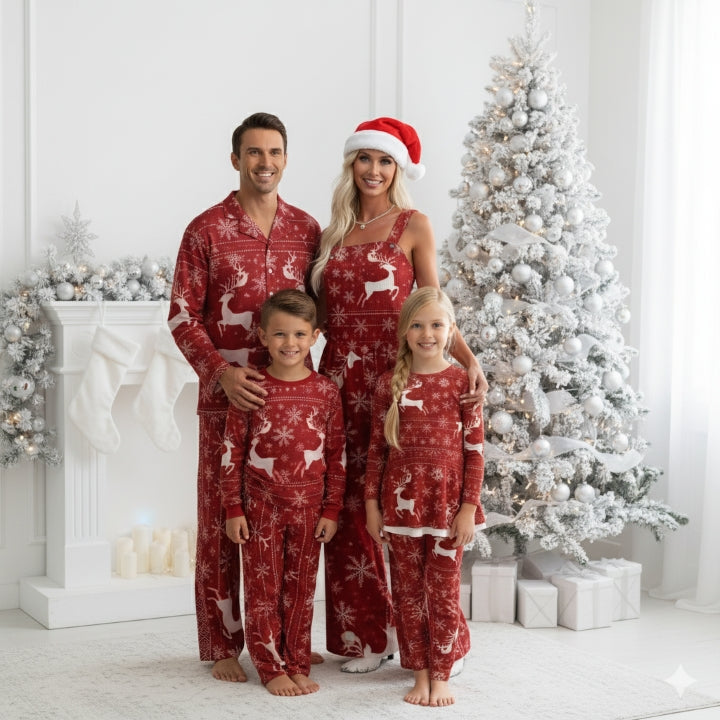 family-matching-christmas-pajamas-set-red-reindeer-snowflakes-wickedyo_3