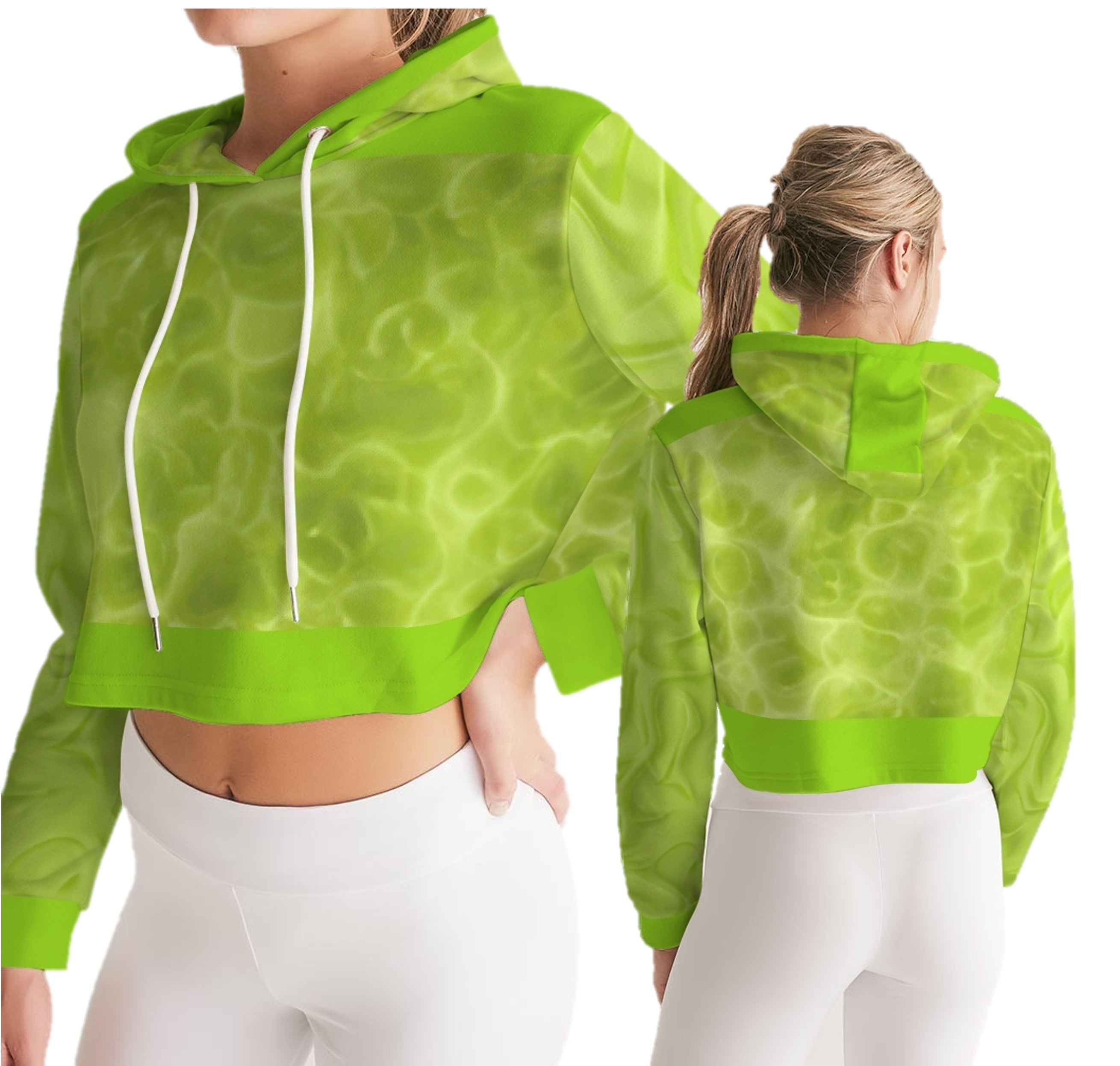 Cropped Hoodie for Girls Lime Neon Green. Brat Green Gym Top. Streetwear Party Hoodie. WickedYo. Lime Green Xs