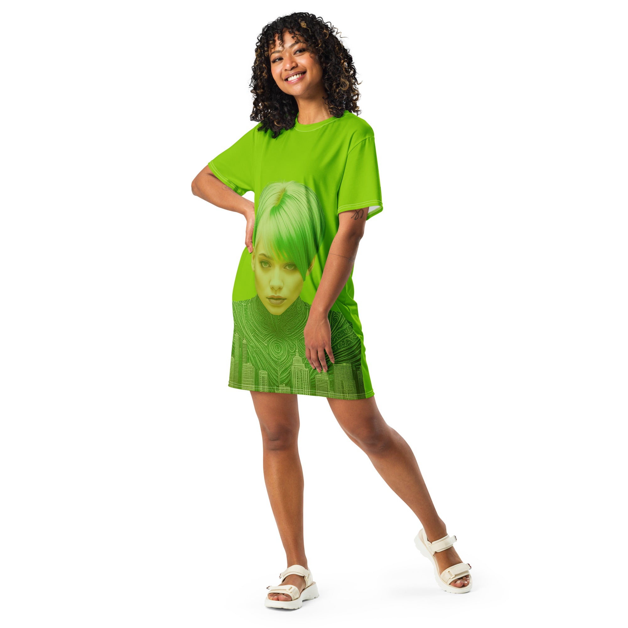 Lime Green T-Shirt Dress. Brat Green Party or Lounge T-Shirt Dress. Streetwear Dress. WickedYo. Xs / Lime Green