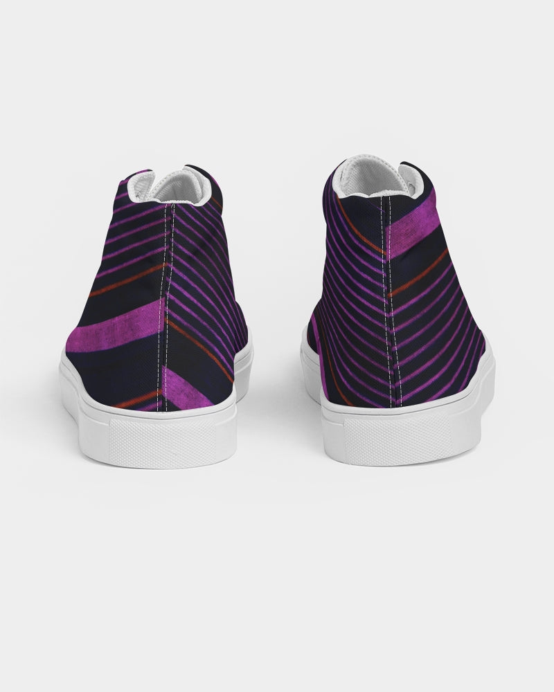 Girls' High Top Fashion Sneakers. Black & Purple Dance Sneakers. Women' s Fashion Keds. WickedYo