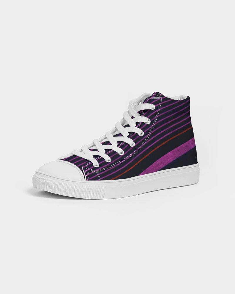 Girls' High Top Fashion Sneakers. Black & Purple Dance Sneakers. Women' s Fashion Keds. WickedYo