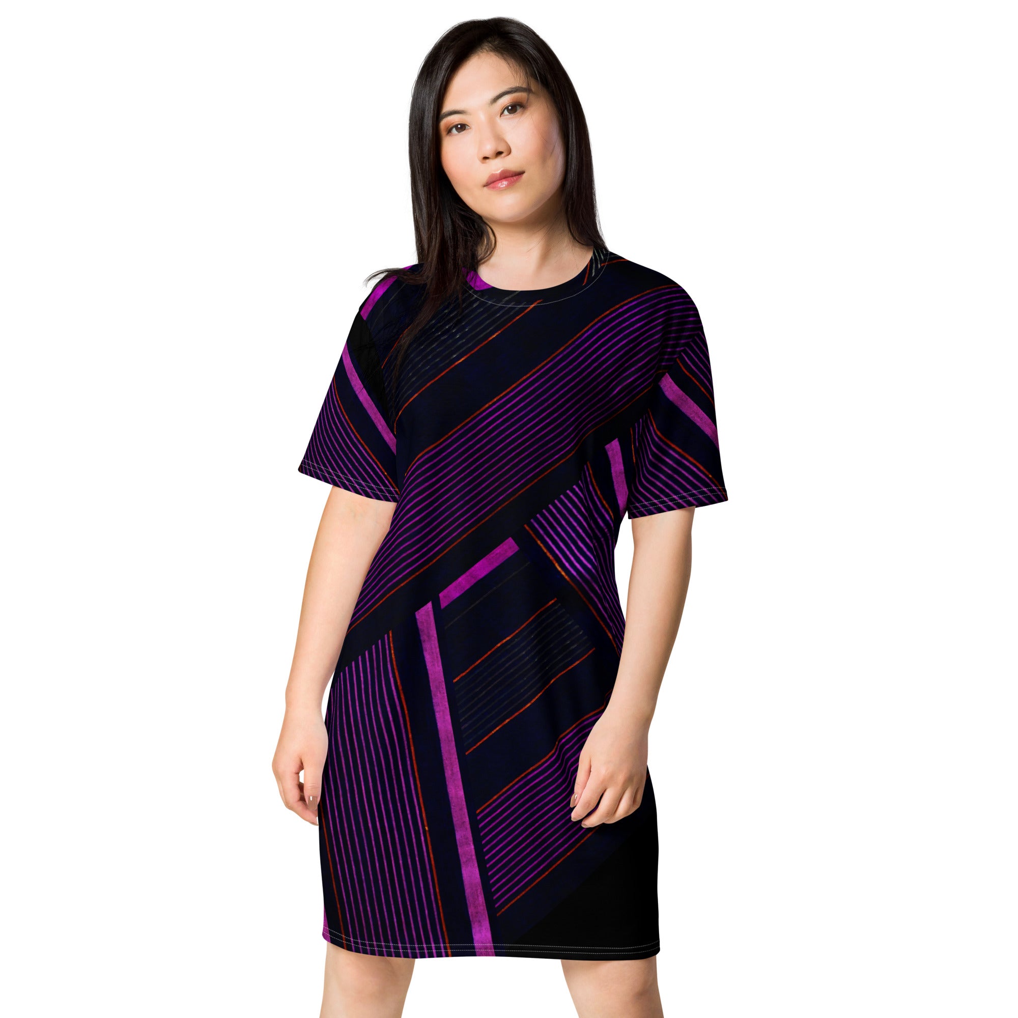 dark purple t shirt dress Women's T-Shirt Dress