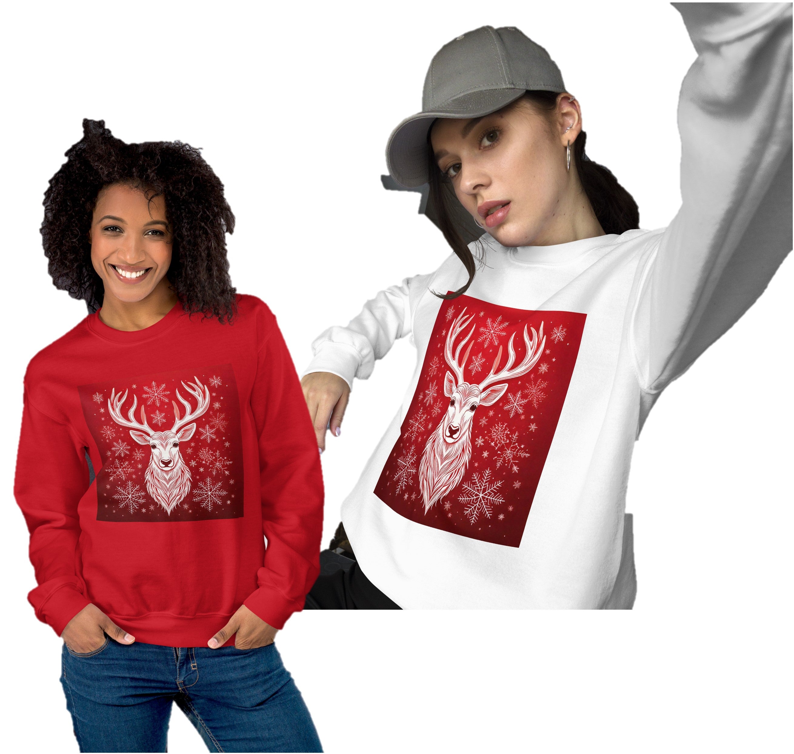 unisex-christmas-sweatshirt-couples-christmas-sweater-red-white-wickedy 1