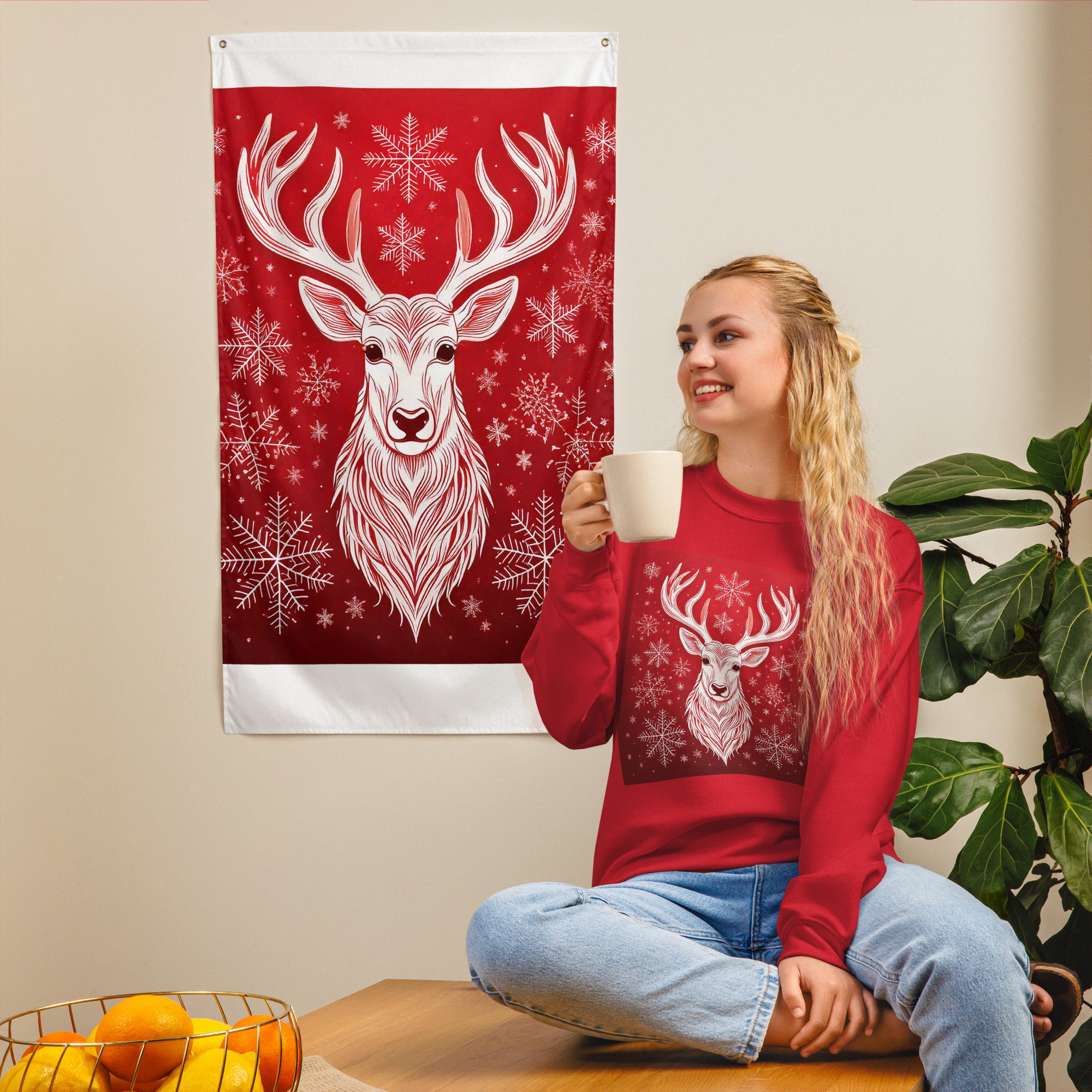 Unisex Christmas Party Sweatshirt. Christmas Sweater Alternative. Red or White Pullover. WickedYo.