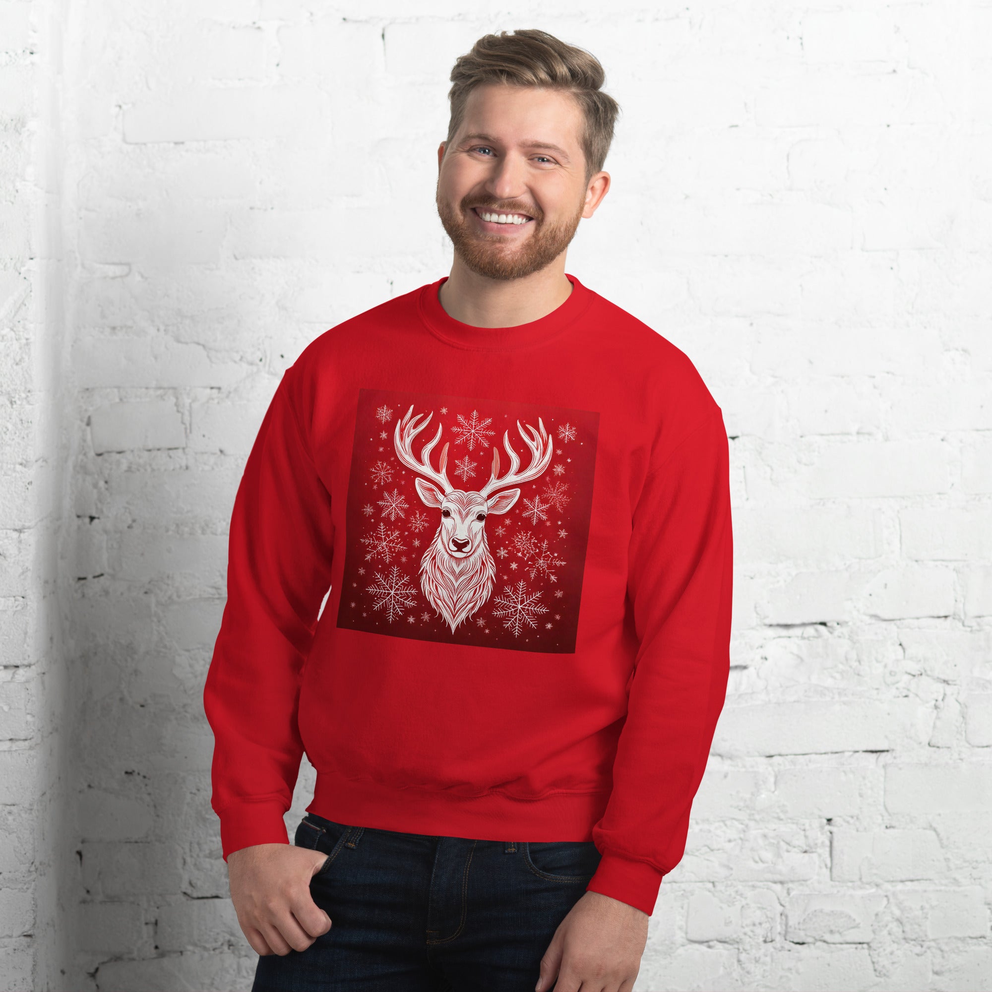 Unisex Christmas Party Sweatshirt. Christmas Sweater Alternative. Red or White Pullover. WickedYo.