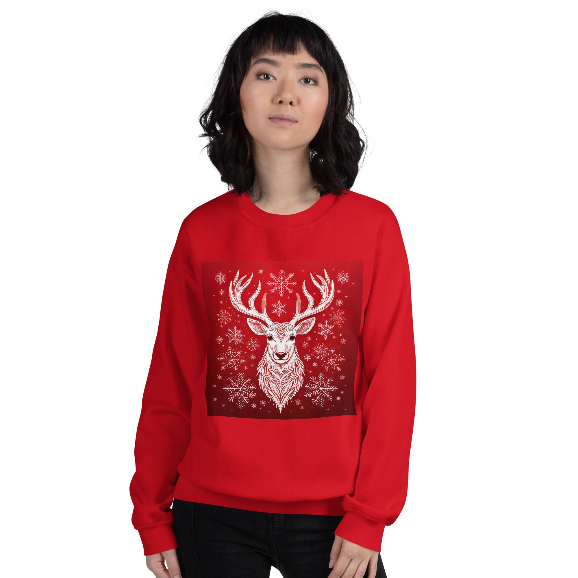 Unisex Christmas Party Sweatshirt. Christmas Sweater Alternative. Red or White Pullover. WickedYo.