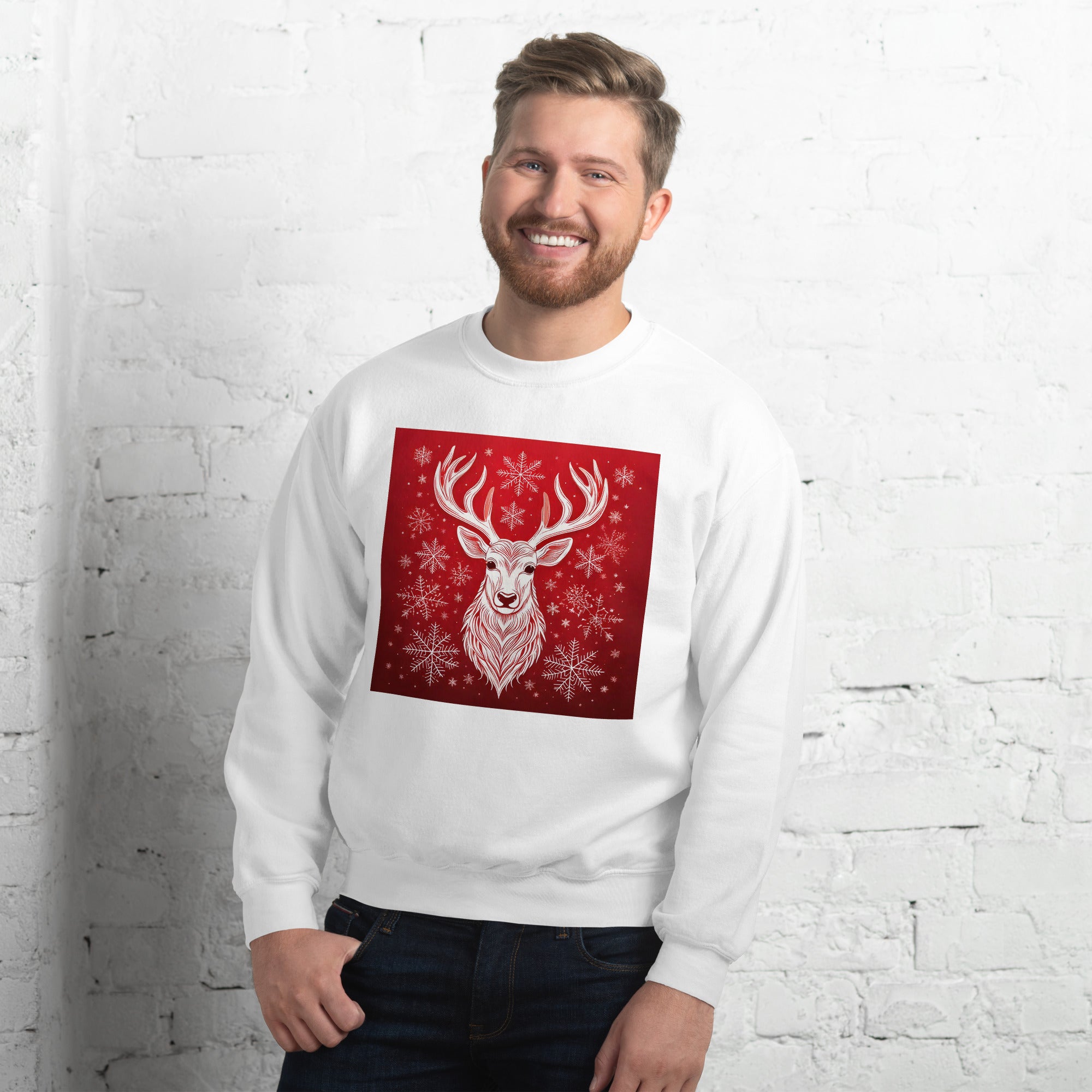 Unisex Christmas Party Sweatshirt. Christmas Sweater Alternative. Red or White Pullover. WickedYo.
