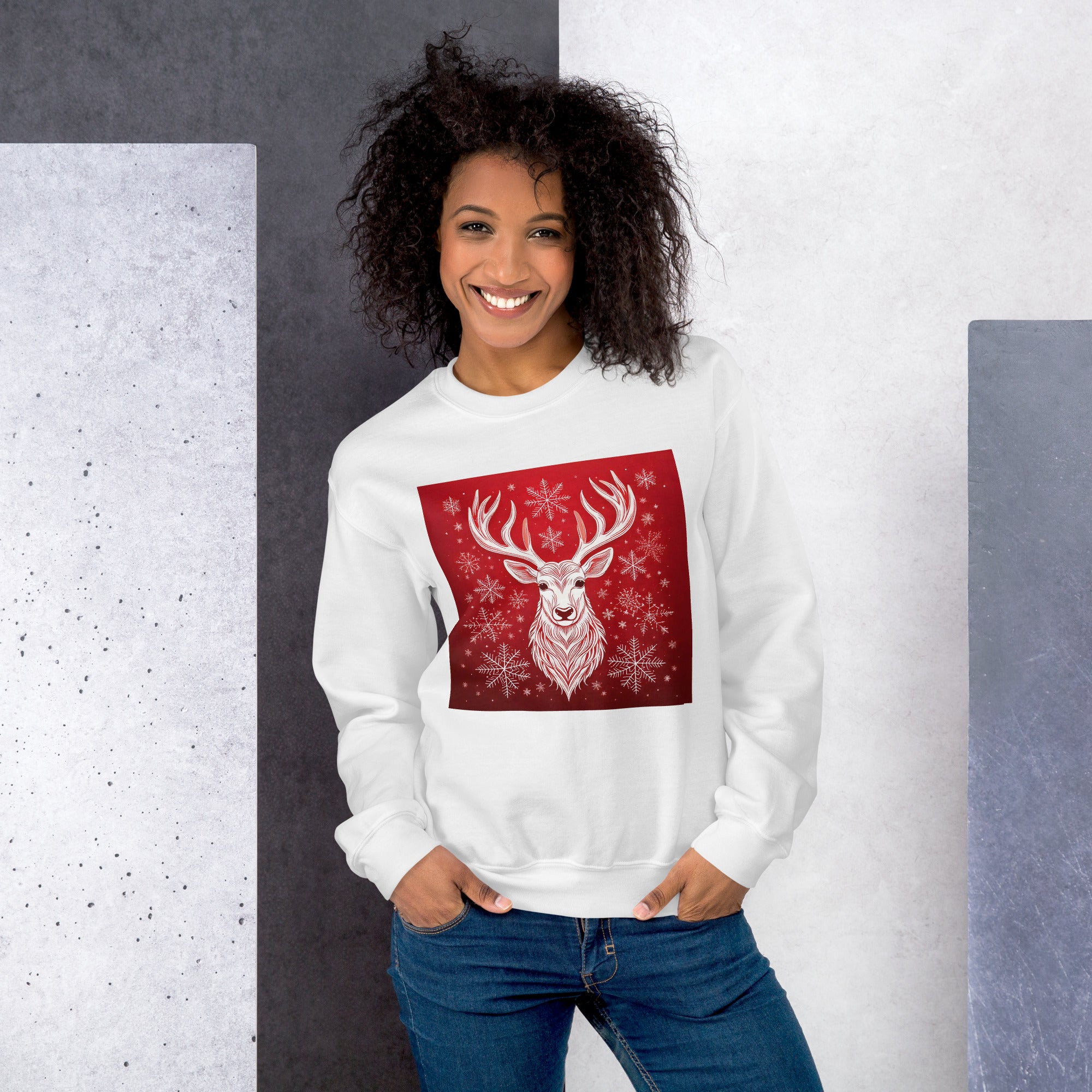 Unisex Christmas Party Sweatshirt. Christmas Sweater Alternative. Red or White Pullover. WickedYo.
