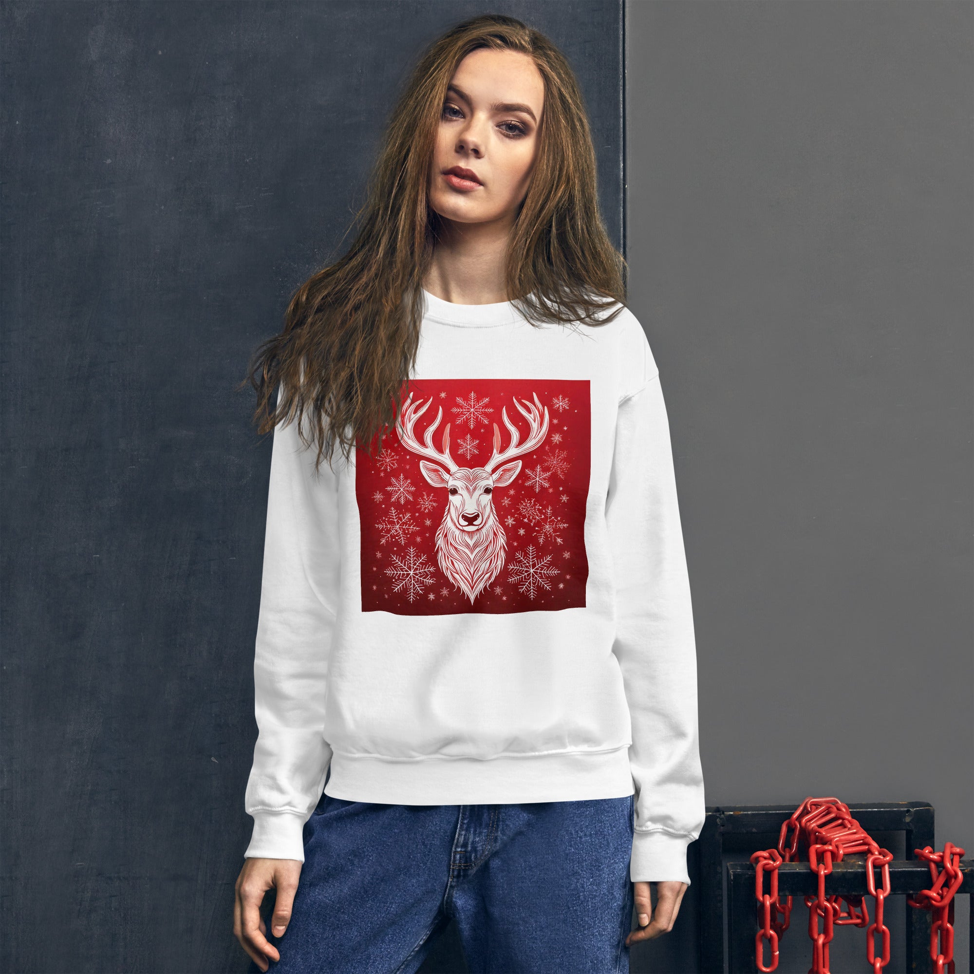 Unisex Christmas Party Sweatshirt. Christmas Sweater Alternative. Red or White Pullover. WickedYo.