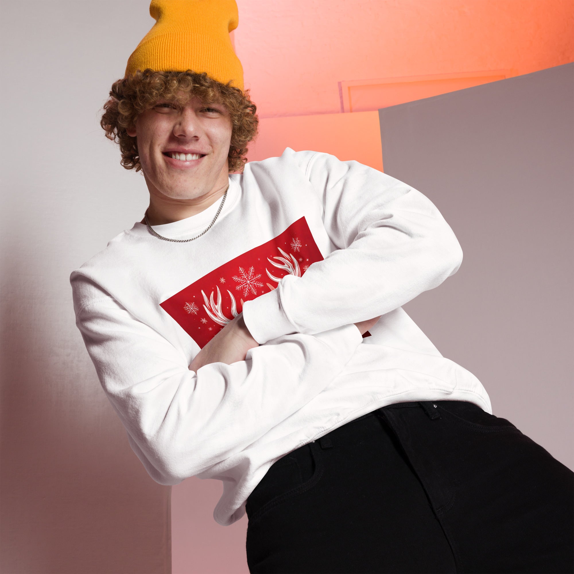 Unisex Christmas Party Sweatshirt. Christmas Sweater Alternative. Red or White Pullover. WickedYo.