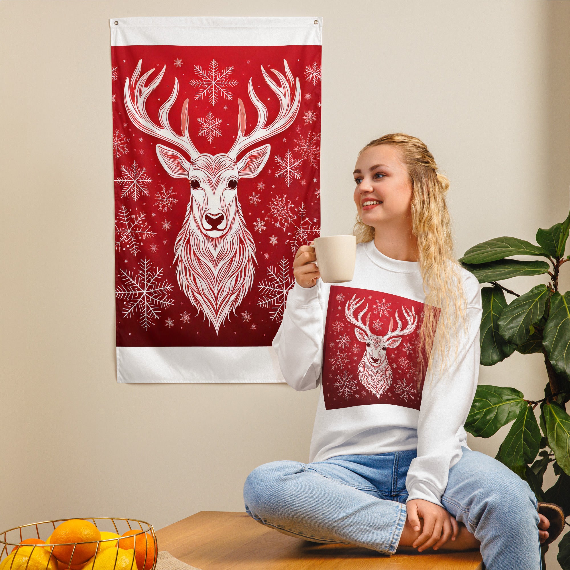 Unisex Christmas Party Sweatshirt. Christmas Sweater Alternative. Red or White Pullover. WickedYo.