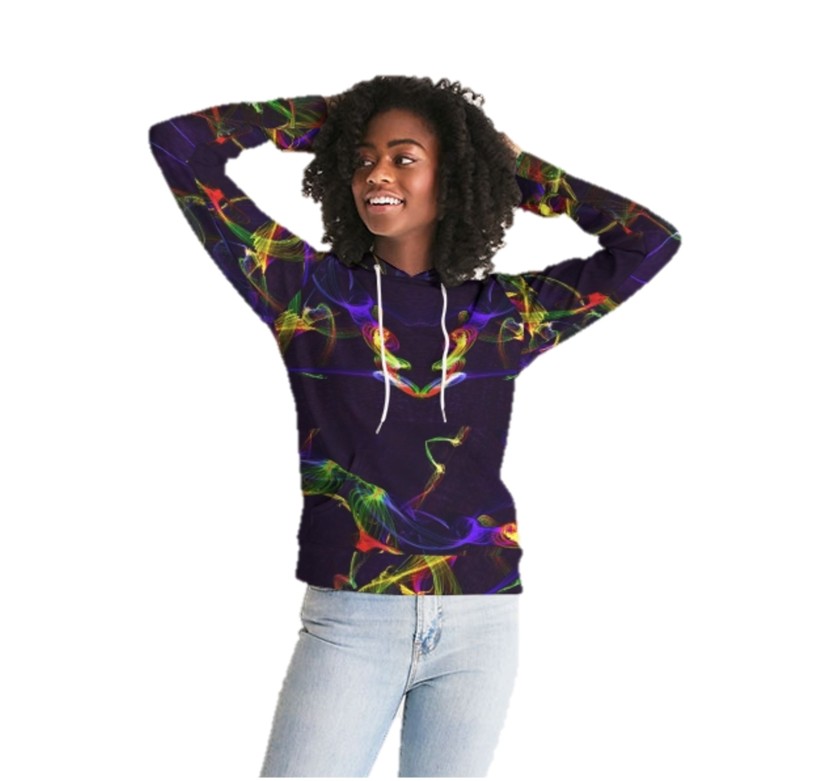 Women's Hoodie- Activewear. Streetwear Fashion Hoodie- Strobes by WickedYo.