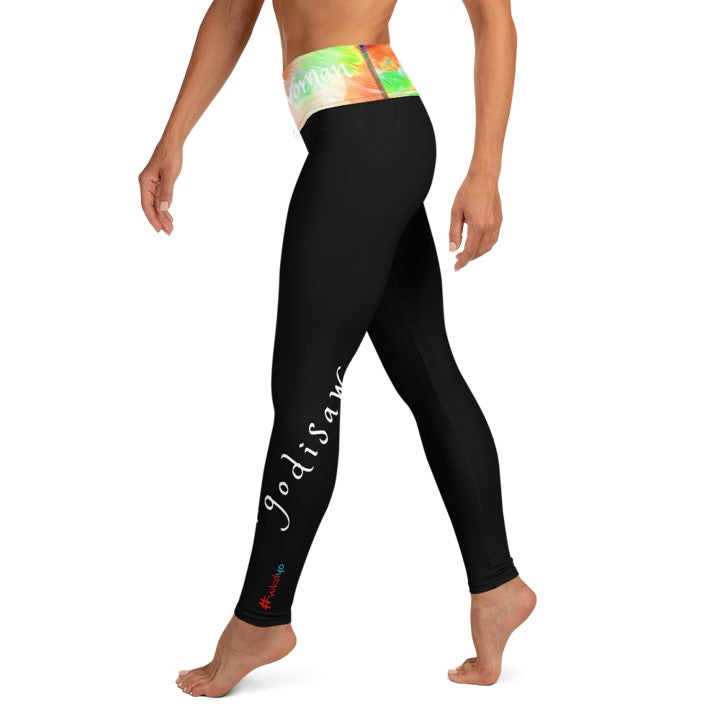 #godisawoman. Fitness Wear Leggings for Women. Active Pilates Leggings- Beige, Teal, Black. WickedYo.