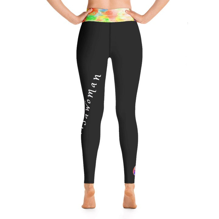 Casual wear Leggings for moms- #godisawoman. Workout Leggings- Black, Beige, Teal. WickedYo.