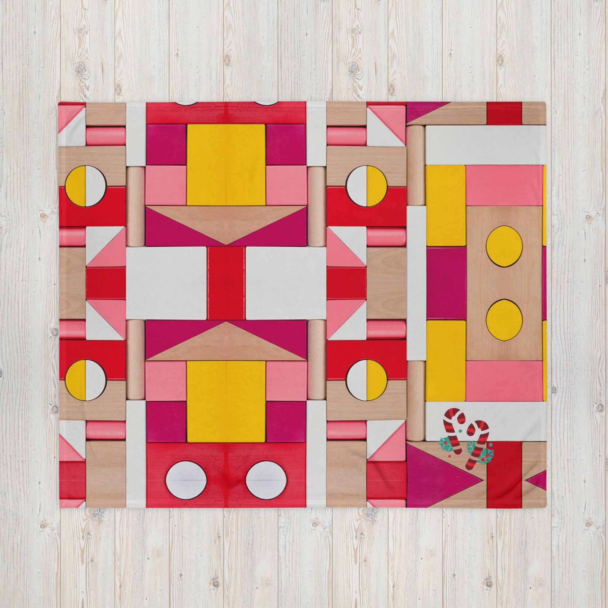 Holiday Decor Sofa Throw. Christmas Gift- Candy Cane Throw Blanket . WickedYo.