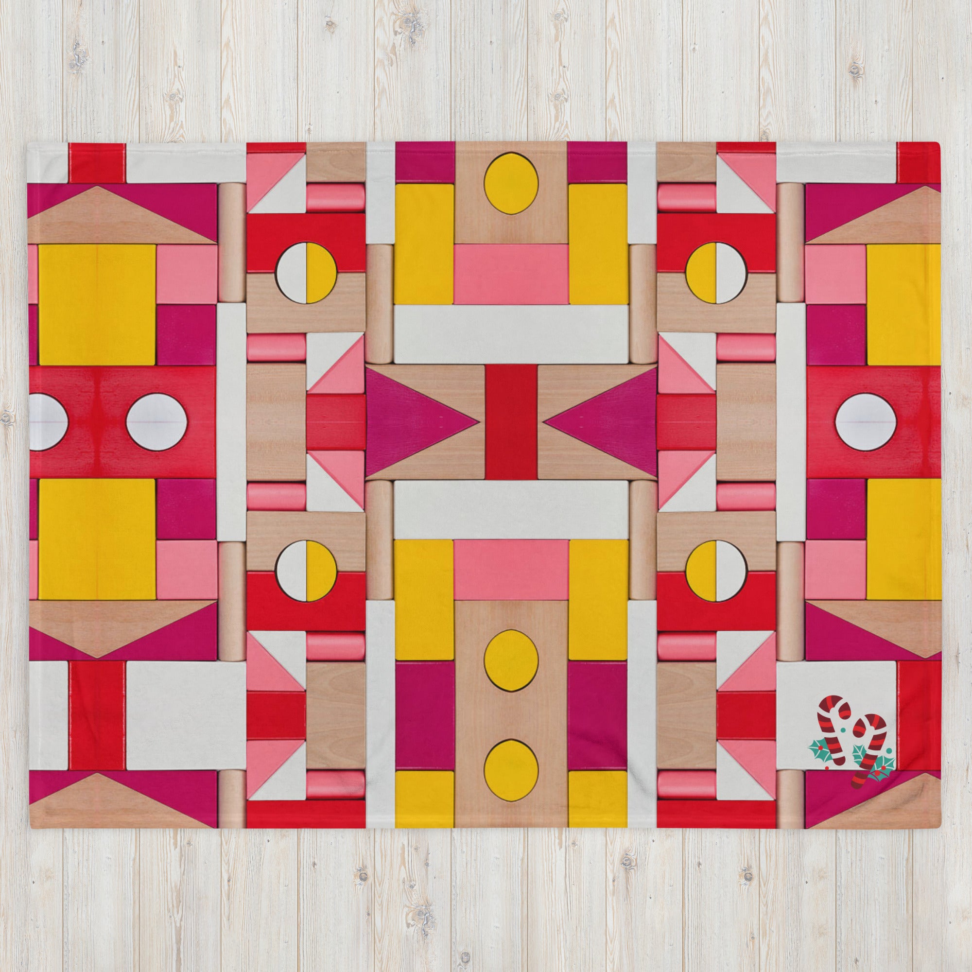 Holiday Decor Sofa Throw. Christmas Gift- Candy Cane Throw Blanket . WickedYo.