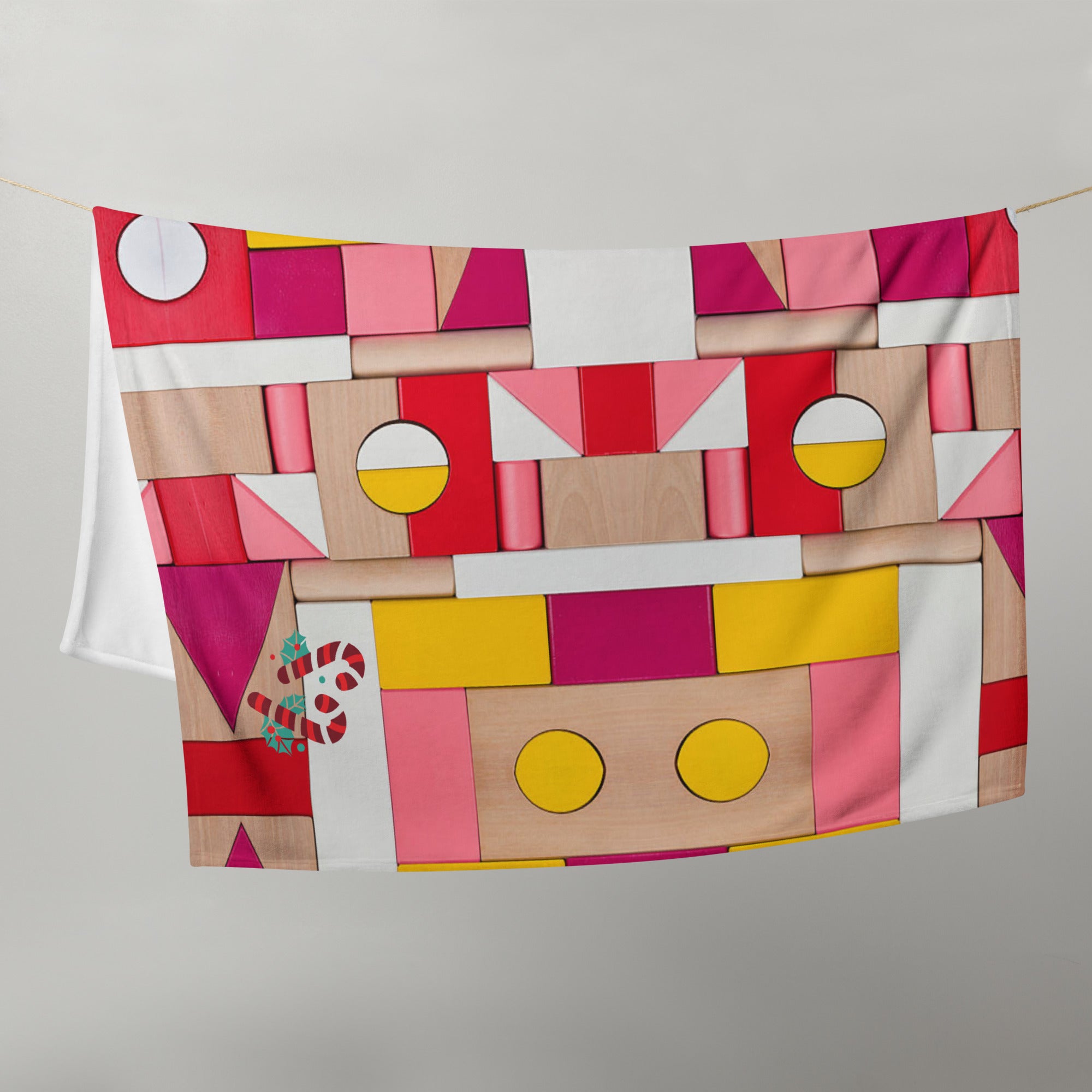 Holiday Decor Sofa Throw. Christmas Gift- Candy Cane Throw Blanket . WickedYo.