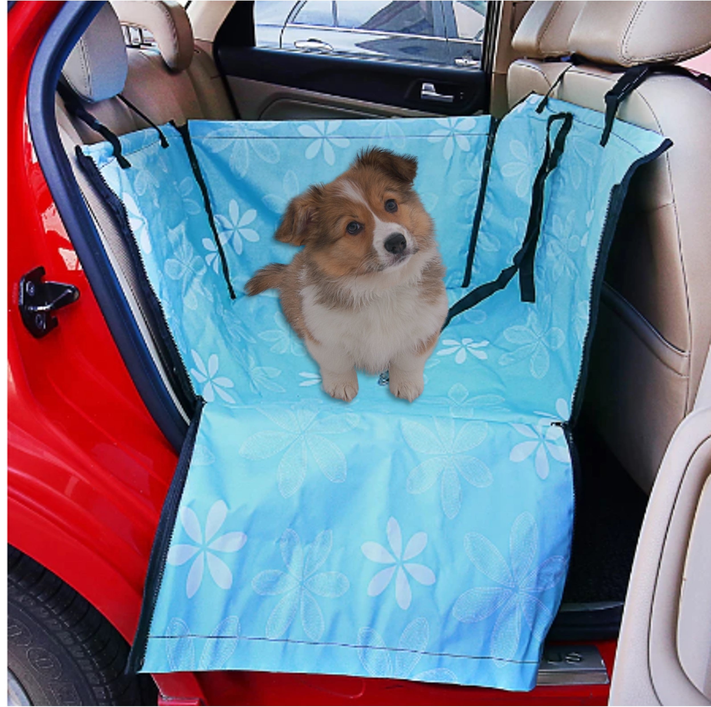 Pawlentine Petite Dog Car Seat. Car Booster Seat for Small Dogs. Waterproof Hammock Seat. WickedYo