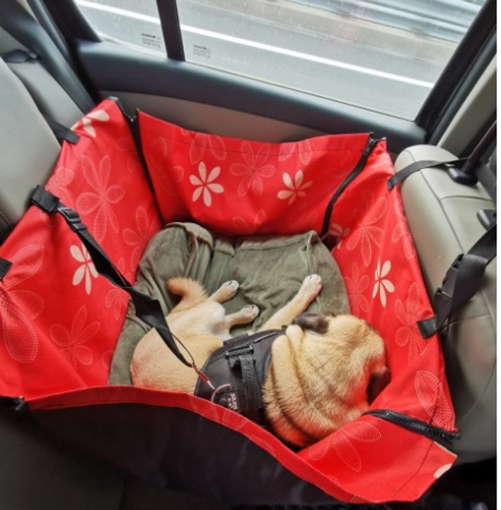 Pawlentine Petite Dog Car Seat. Car Booster Seat for Small Dogs. Waterproof Hammock Seat. WickedYo