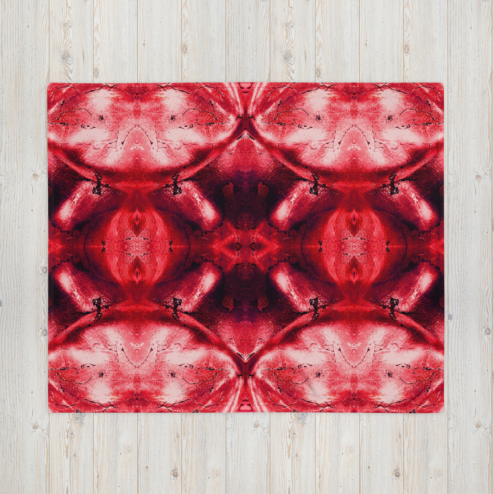 Christmas Gift- Sofa Throw. Holiday Decor. Red & White Throw Blanket. WickedYo.