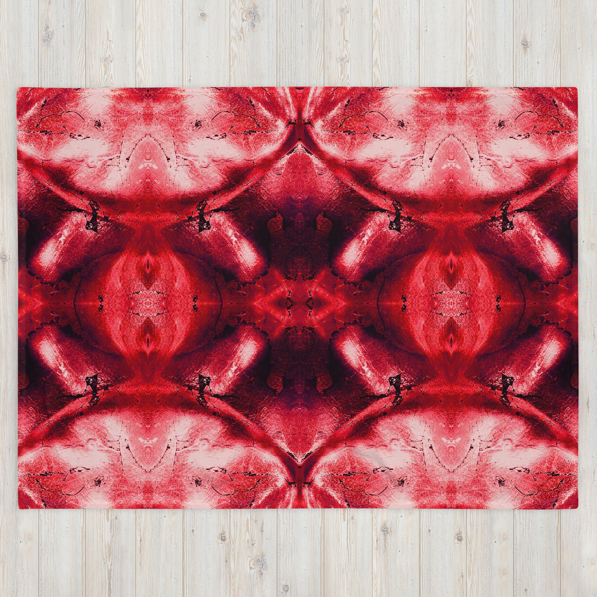 Christmas Gift- Sofa Throw. Holiday Decor. Red & White Throw Blanket. WickedYo.