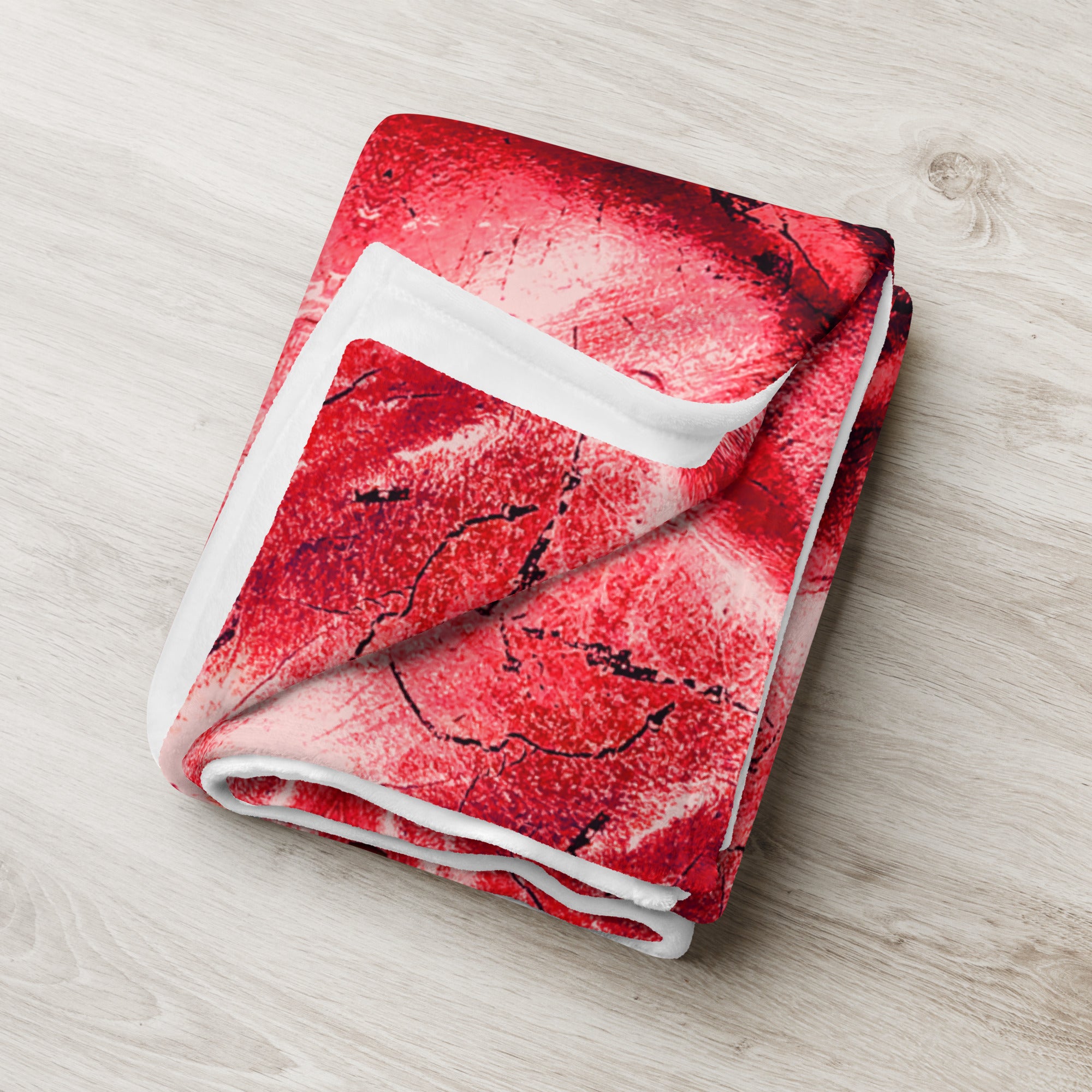 Christmas Gift- Sofa Throw. Holiday Decor. Red & White Throw Blanket. WickedYo.