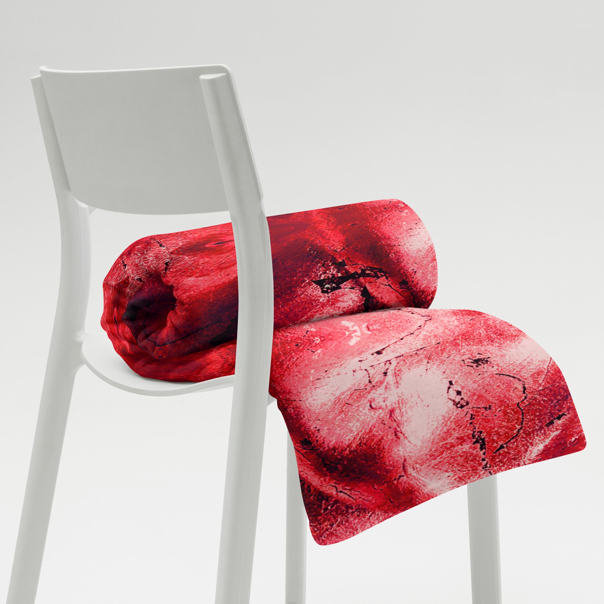 Christmas Gift- Sofa Throw. Holiday Decor. Red & White Throw Blanket. WickedYo.