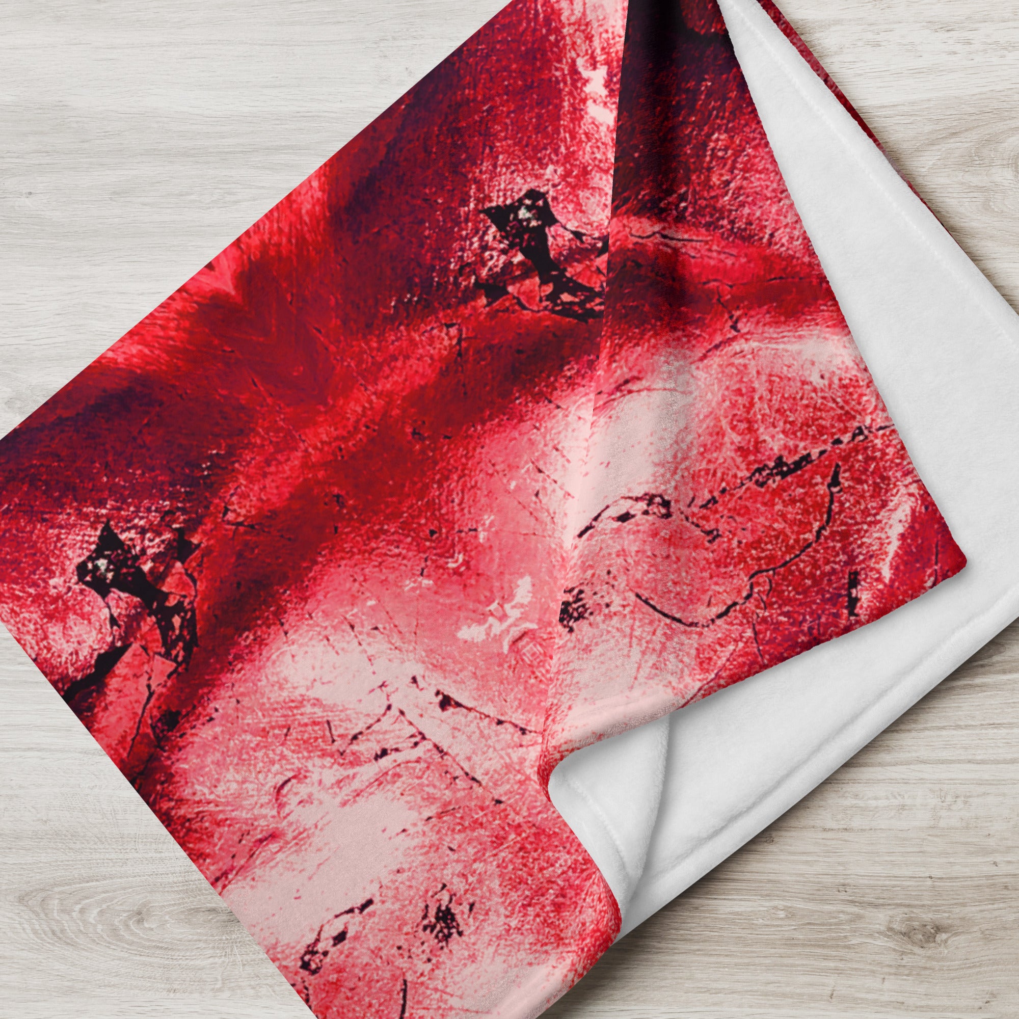 Christmas Gift- Sofa Throw. Holiday Decor. Red & White Throw Blanket. WickedYo.