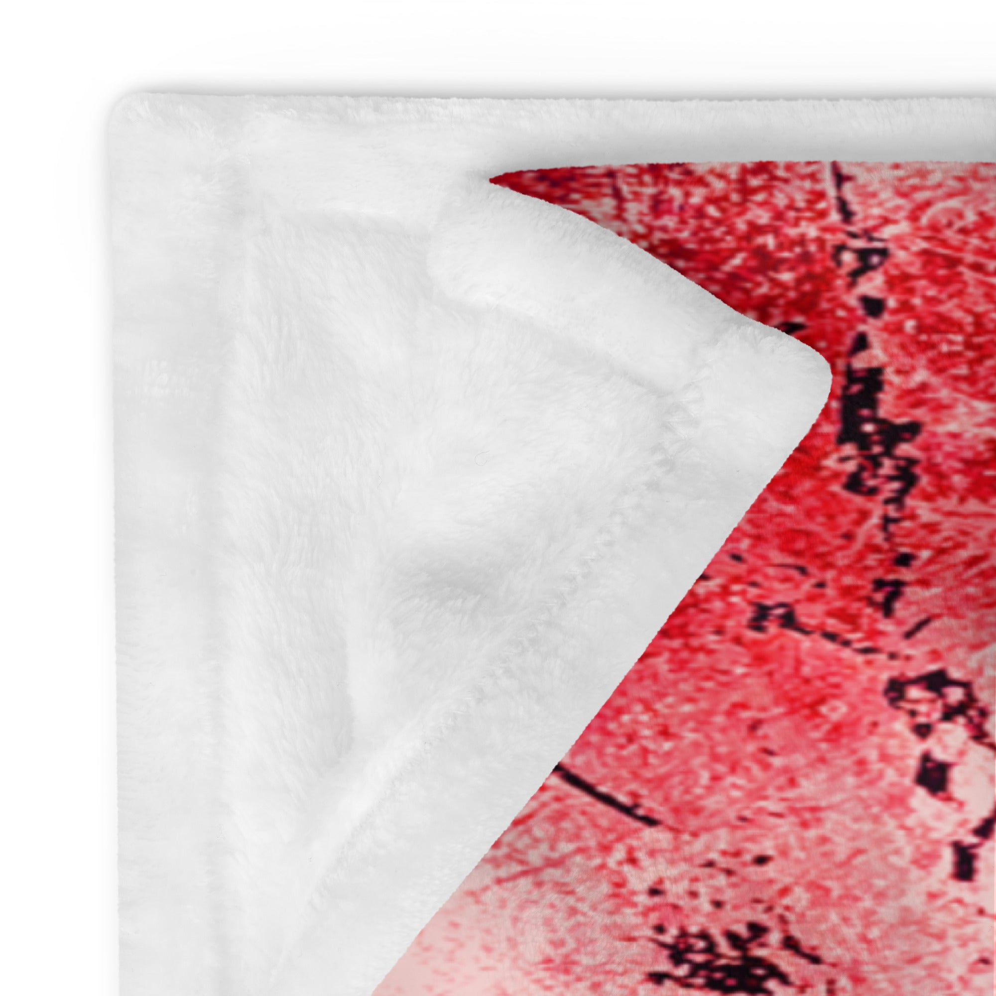 Christmas Gift- Sofa Throw. Holiday Decor. Red & White Throw Blanket. WickedYo.