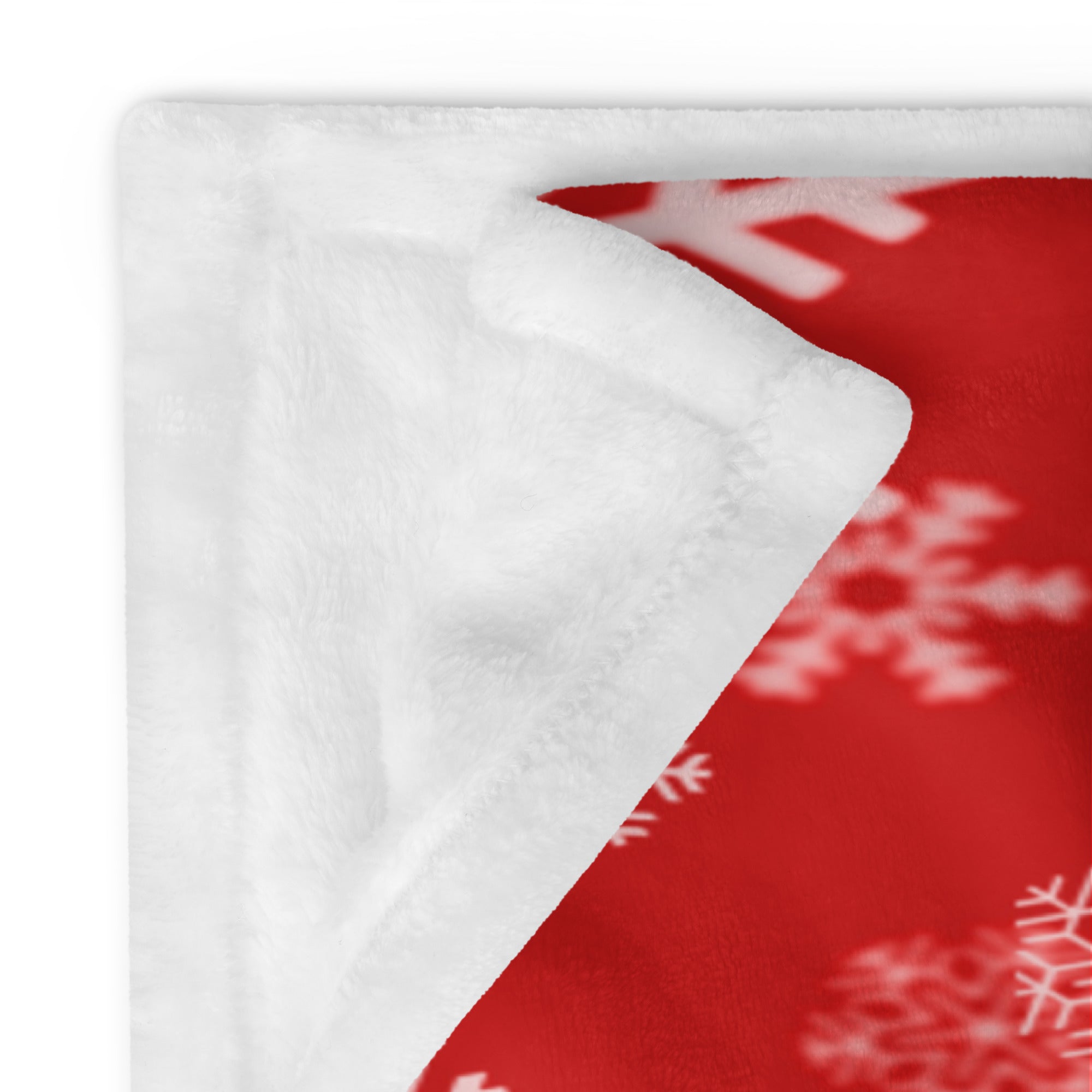 Christmas Colors Throw Blanket Gift. Snowflakes Red & White Design Sofa Throw. WickedYo.