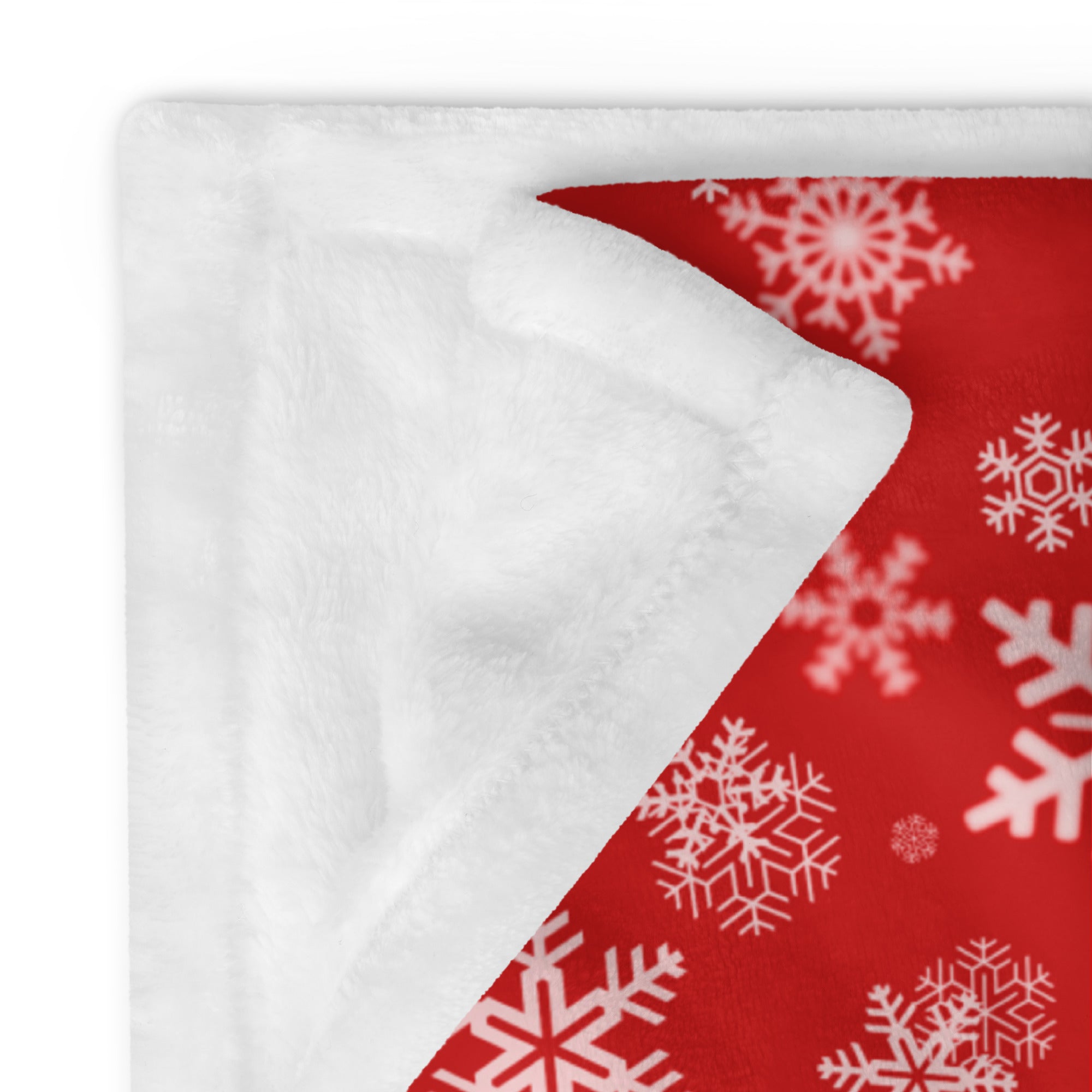 Christmas Colors Throw Blanket Gift. Snowflakes Red & White Design Sofa Throw. WickedYo.