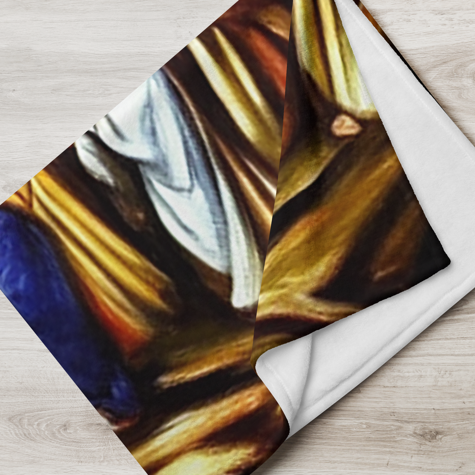 Christmas Decor Gift- Sofa Throw. Unique Nativity Scene Painting Throw Blanket. WickedYo.