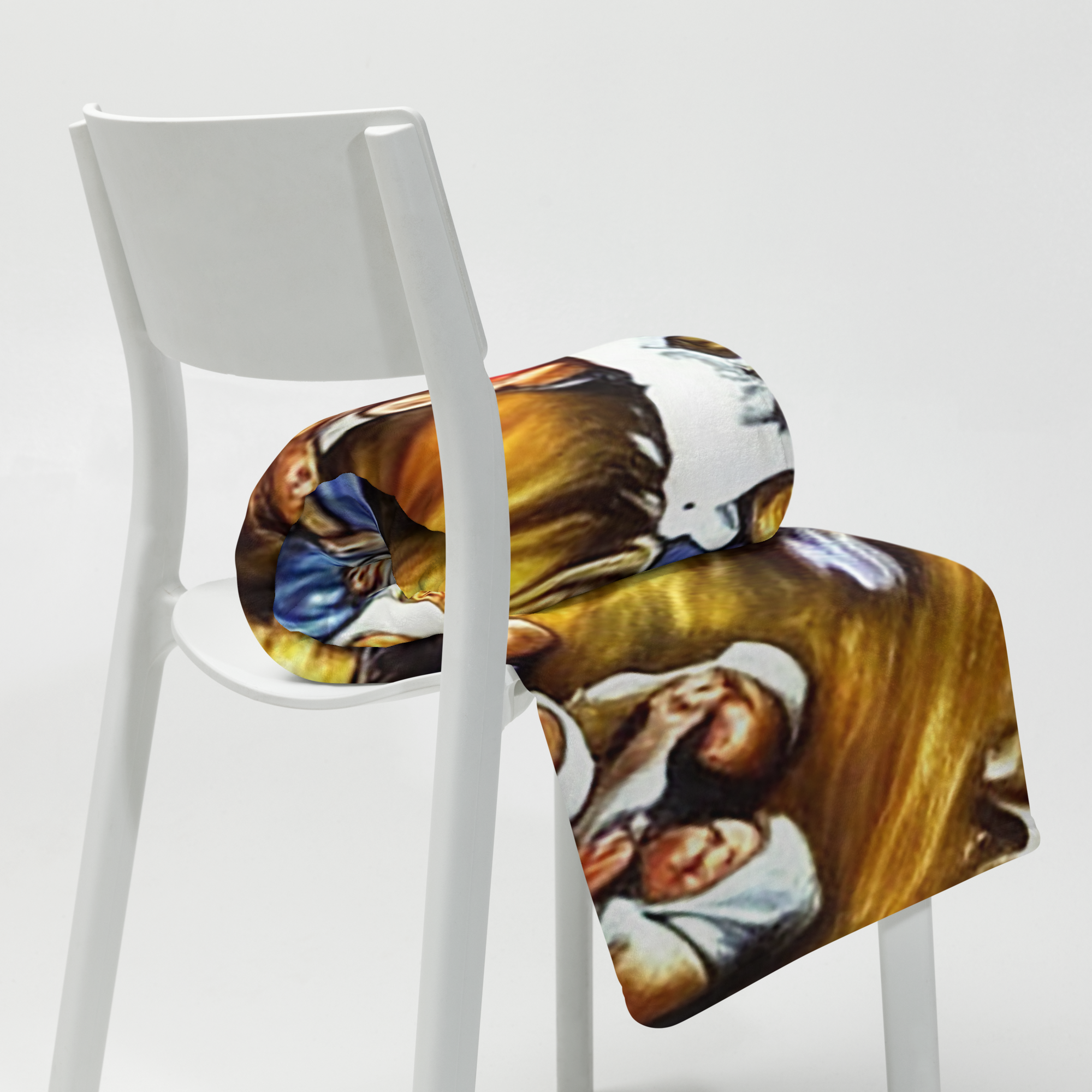 Christmas Decor Gift- Sofa Throw. Unique Nativity Scene Painting Throw Blanket. WickedYo.