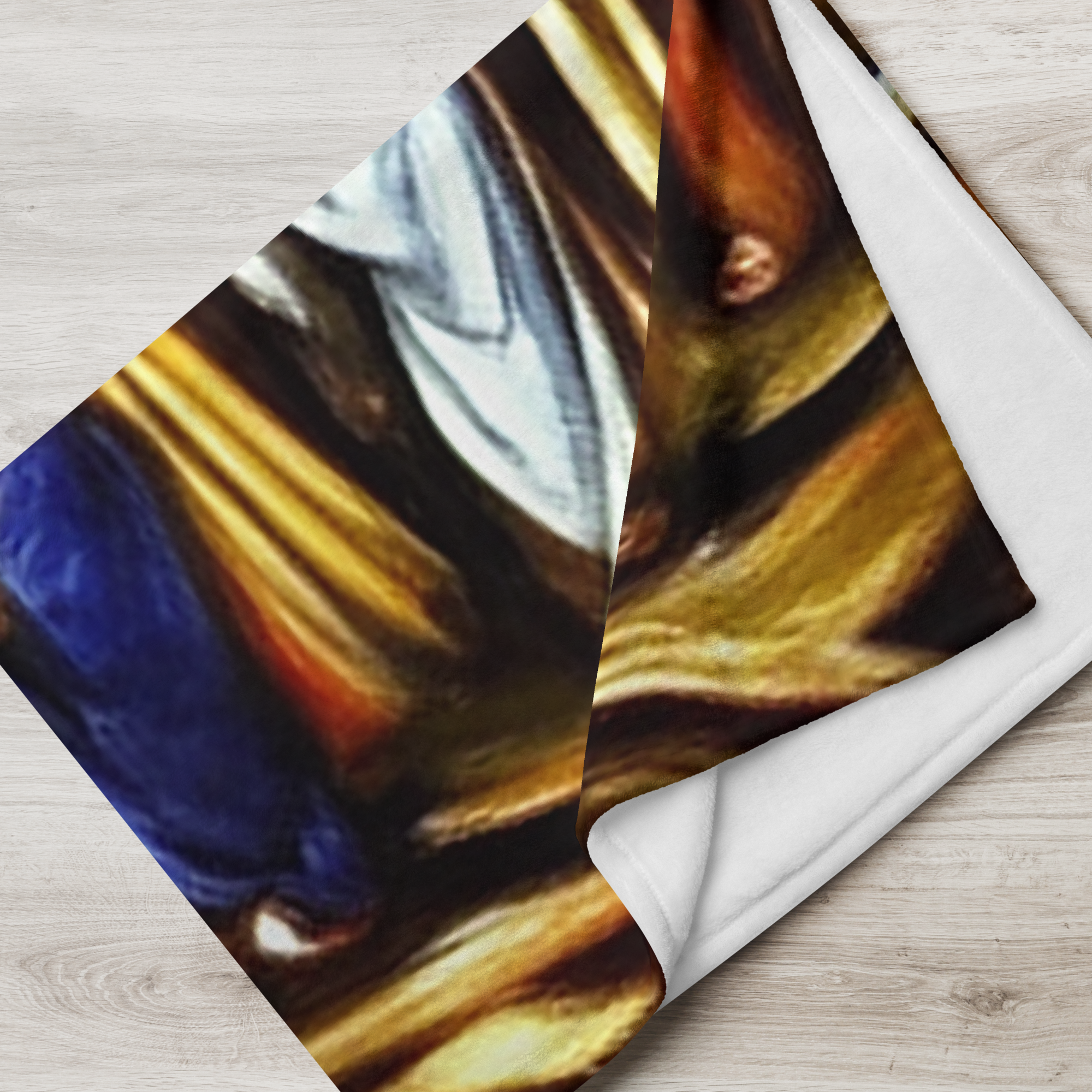 Christmas Decor Gift- Sofa Throw. Unique Nativity Scene Painting Throw Blanket. WickedYo.