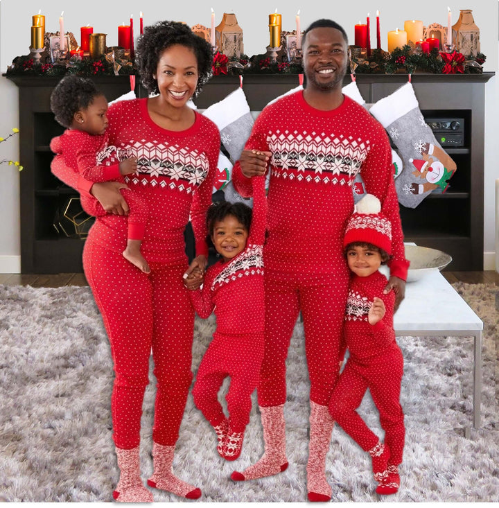Christmas PJs- Red. Matching Family Christmas Pajamas- Couples, Kids. –  WickedYo