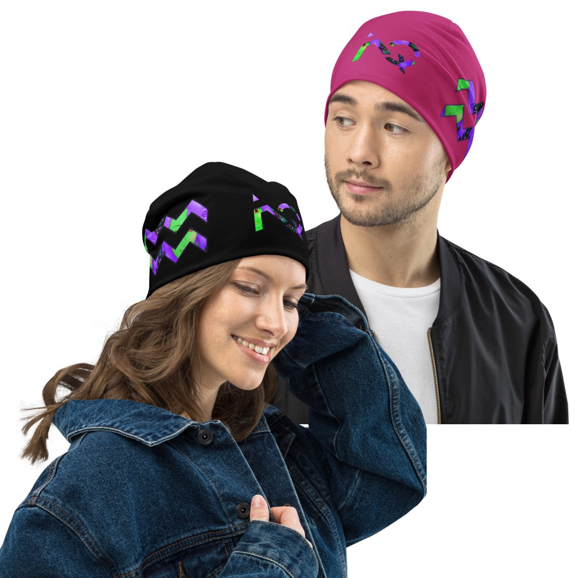 cool-aquarius-beanie-purple-orange-wickedyo2b