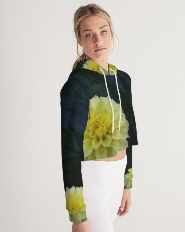 cropped-hoodie-activewear-streetwear-girls-women-deep-green-lemon-yellow-dahlias-wickedyo3