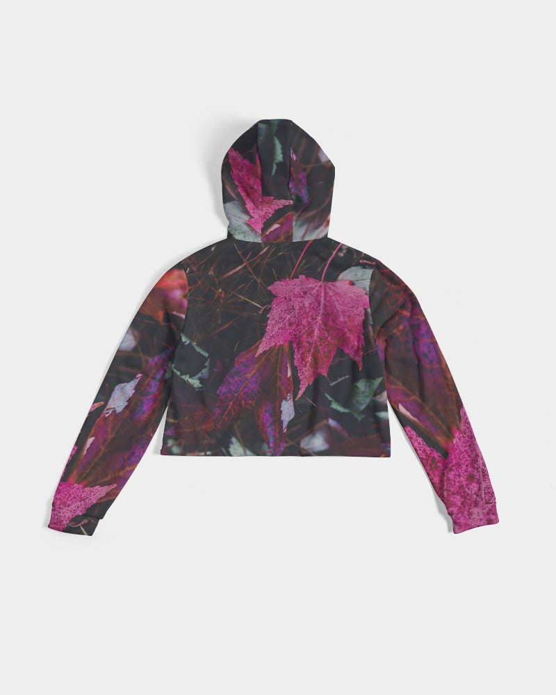 Workout Cropped Hoodie.  Runner's Top  for Girls. Streetwear. Yoga Studio Top- PurplAutum by WickedYo.