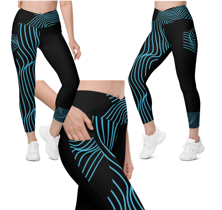 crossover-leggings-with-pockets-black-turquoise-runners-leggings-yoga-pants-ripplefx-wickedyo1