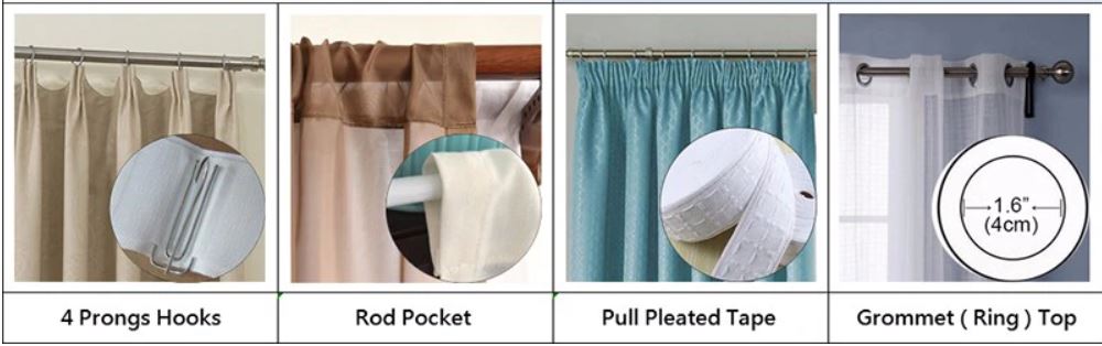 White Sheer Embroidered Curtains. Beige Blackout Cotton Linen Drapes. Chippenham Birds Collection. WickedYo.